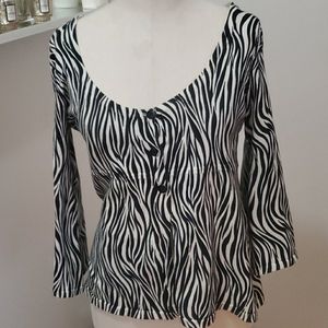 Ladies zebra print cardigan